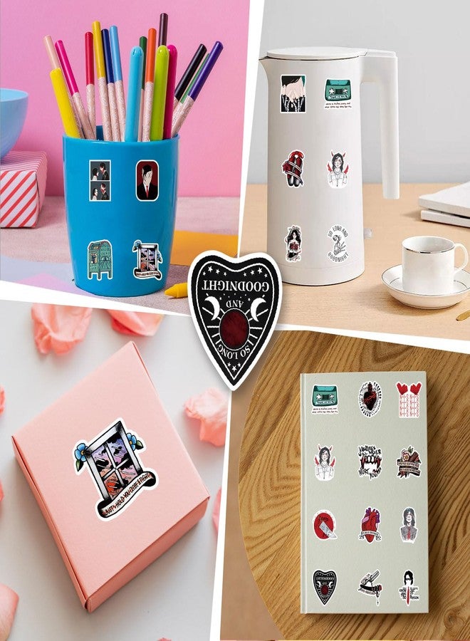 YEESACG 50pcs Punk Band Sticker, Cute Cartoon Vinyl Waterproof Stickers for Water Bottle,Skateboard,Laptop,Phone,Journaling,Scrapbooking Decals for Party Supply Decor - Image 5